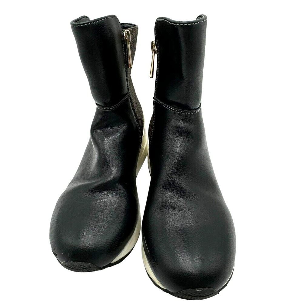 MICHAEL KORS Women's size 5 ( Youth 3) Neo Lorna Logo Print Wedge Booties‎ Shoe - Picture 4 of 7